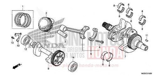 VILEBREQUIN/PISTON NC700DC de 2012